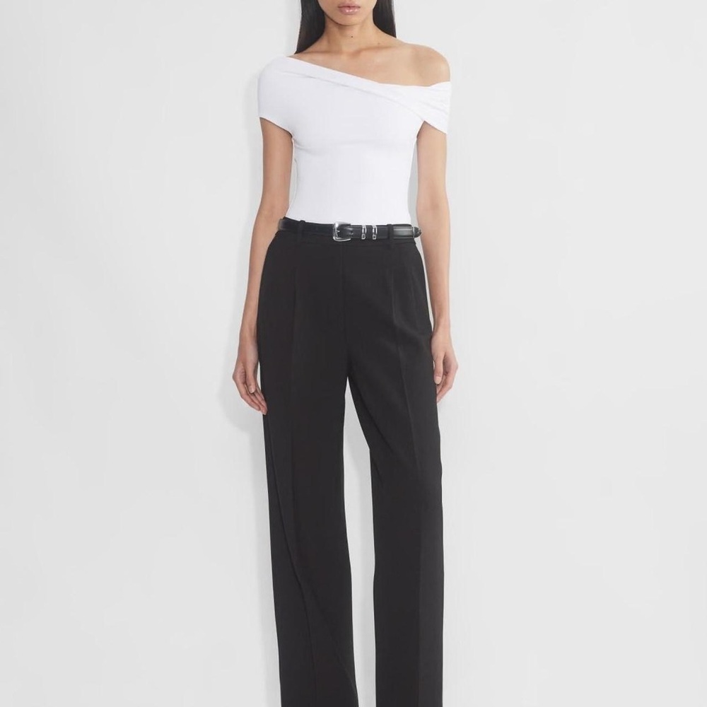 Black Off The Shoulder Sleeveless Bodysuit